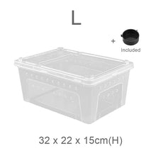 Load image into Gallery viewer, Hinged Lid Reptile Stackable Box (Transparent)
