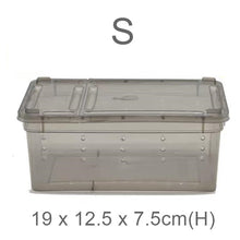 Load image into Gallery viewer, Hinged Lid Reptile Stackable Box (Black)