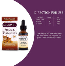 Load image into Gallery viewer, Amber Naturalz Adizone C: Aches & Discomforts - for Cats, 1 Ounce