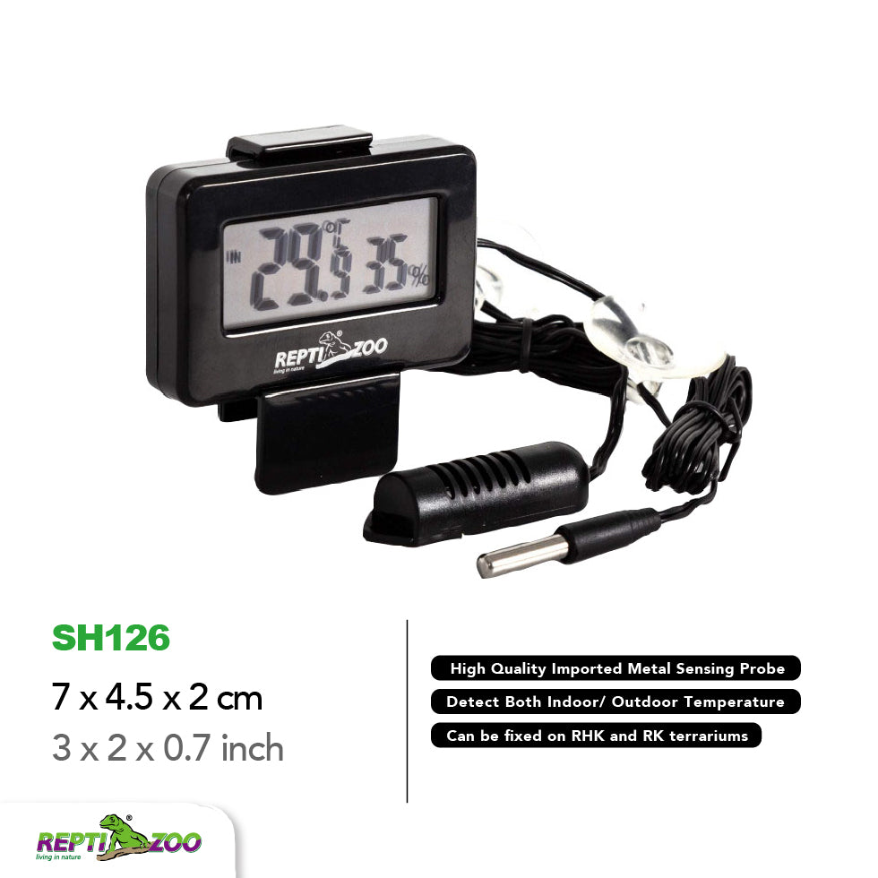 repti zoo SH126 Reptile Terrariums Digital Max Min Thermometer