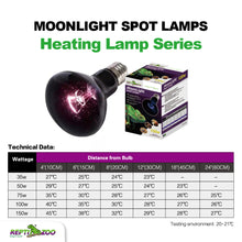 Load image into Gallery viewer, REPTIZOO Moonlight Heat Spot Lamps