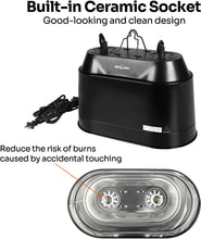 Load image into Gallery viewer, REPTIZOO Double Dome Lamp Fixture 2-in1 DRL04
