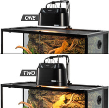 Load image into Gallery viewer, REPTIZOO Double Dome Lamp Fixture 2-in1 DRL04

