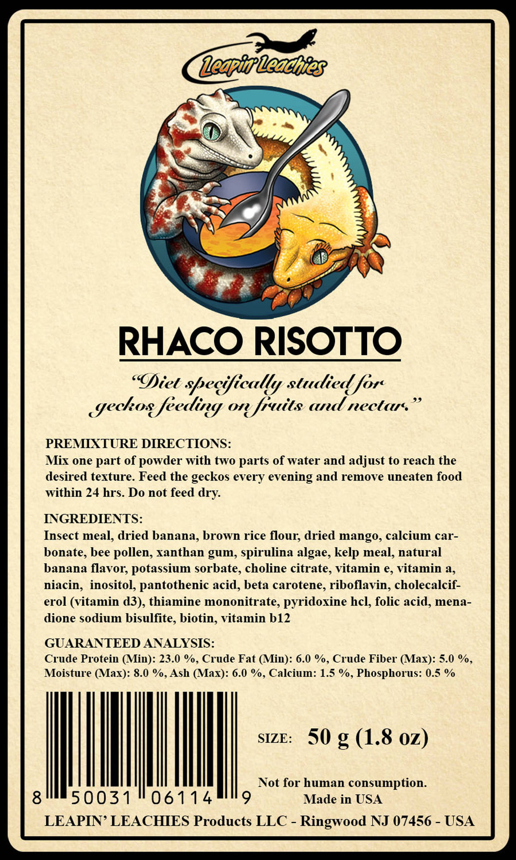 LEAPIN LEACHIES Gecko Diet - Rhaco Risotto