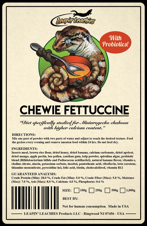 LEAPIN LEACHIES Gecko Diet - Chewie Fettuccine 100g