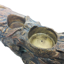 Load image into Gallery viewer, REPTILE DADDY Resin Log w/Feeding Cup Holders approx. 31x17x15cm(H)
