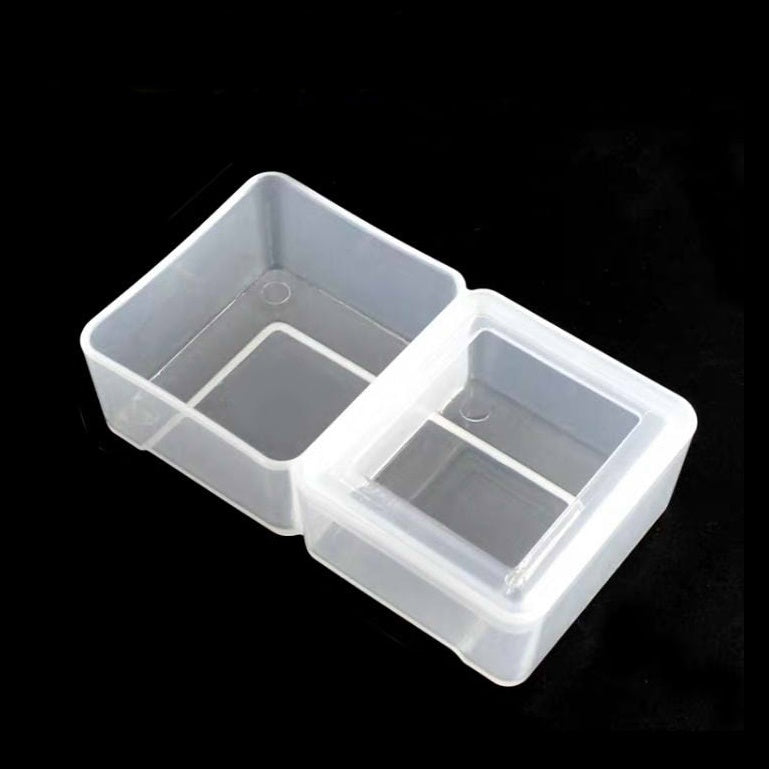 Dual Square Water/Worm Dish - Transparent