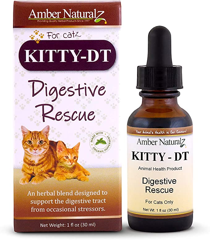 Amber Naturalz Kitty-DT: Digestive Rescue - Botanical for pets - Digestive Support for Felines, 1 Ounce