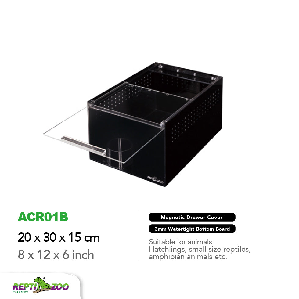 REPTIZOO Acrylic Breeding Enclosure ACR Series (Black)