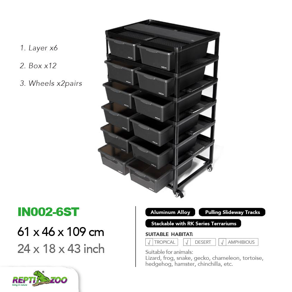 REPTIZOO Aluminum Stackable Breeding Rack