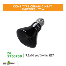Load image into Gallery viewer, REPTIZOO Cone Type Ceramic Infrared Heat Emitters - Black
