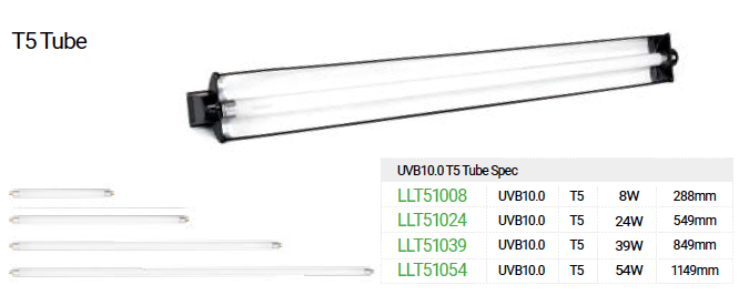 REPTIZOO: Pro T5 Lighting 10.0 T5 UVB Tube